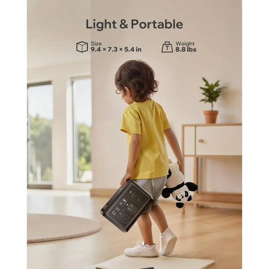 Portable Power Station Core1200W, 1024Wh LiFePO4 (LFP) Battery, 1200W (Peak 2400W), 1.5 Hr Fast Charge, Solar Generator