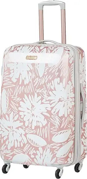 American Tourister Moonlight Expandable Hardside Luggage with Spinner Wheels, Ascending Gardens Rose Gold, Medium Size 24-Inch
