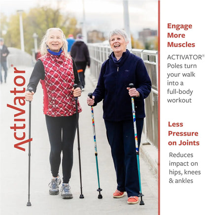 Adjustable Lightweight Nordic Walking Sticks for Rehab & Fitness - Collapsible Aluminum Poles with Ergonomic Grip