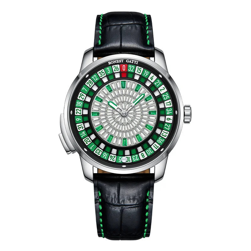 BONEST GATTI BONEST GATTI Rotating Dial Men's Watch Is An Automatic Mechanical Watch With A Rotating Dial