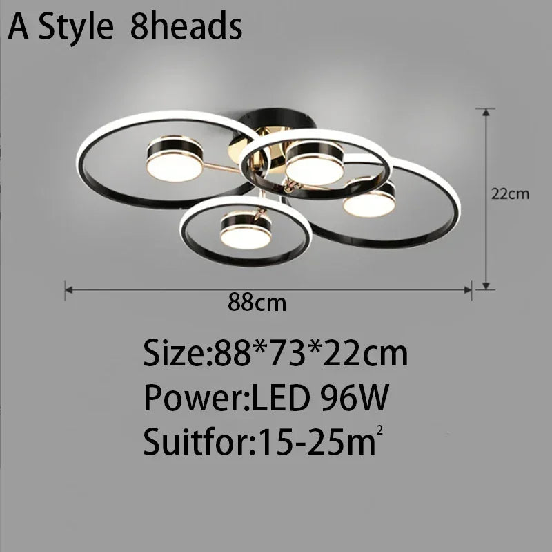 Modern Minimalist Living Room Dining Room Ceiling Light Creative Layering LED Bedroom Interior Decoration Light