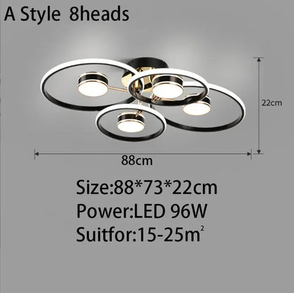 Modern Minimalist Living Room Dining Room Ceiling Light Creative Layering LED Bedroom Interior Decoration Light