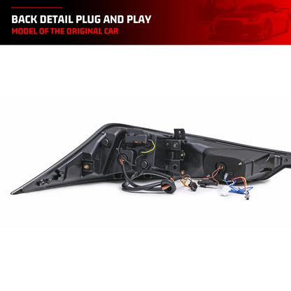 LED RGB Tail Lights for Lexus IS250 IS350 IS200t IS300 ISF 3IS 2014-2020 Color Change Multicolor Clear Rear Lamps Assembly