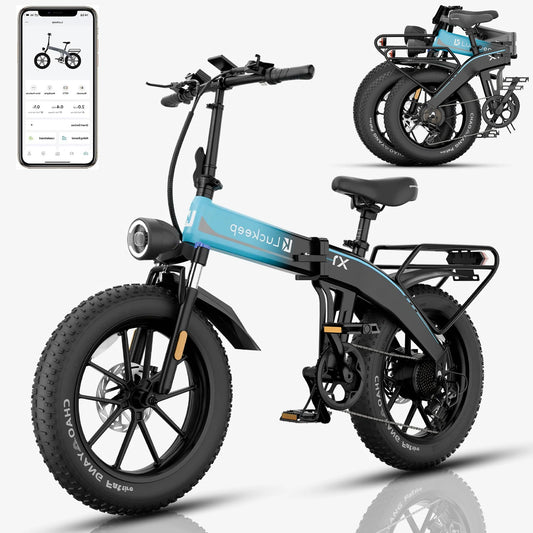 Folding Electric Bicycle 20x4.0" 1400W,28Mph,60Mile,48V 15AH,Urban Commuting Adult Electric Bicycle