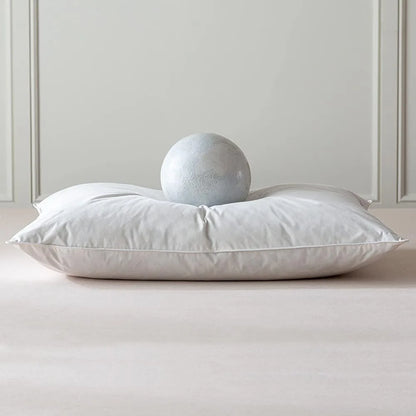 Duck Feathers and Down White Pillows with 100% Cotton Cover, Bed Sleeping Hotel Collection Pillows Set of 2