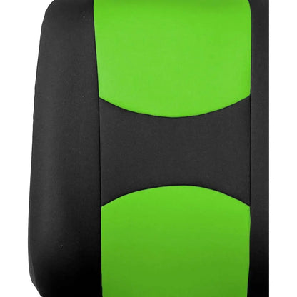 Automotive Seat Covers Full Set Green Protector Rear Solid Bench, Car Flat Cloth Seat Cover Universal Fit for Cars and Vans Inte