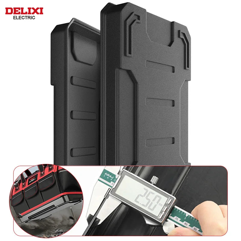 DELIXI ELECTRIC Tool Bag,Wide MouthTool Storage Bag with ABS Hard Molded Base,Suitable for Electricians,Plumbers,Homeowners.