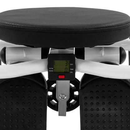 Multi-Function Stepper with Seat, Resistance Bands & Anti-Slip Mat, Exercise Stepper with LED Display, Home Workout Equipment