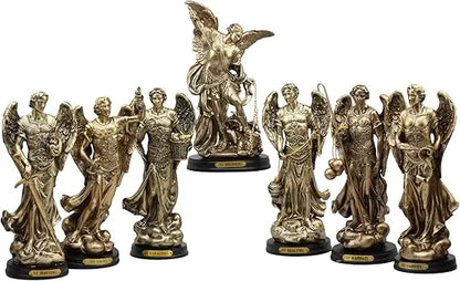 Ebros Byzantine Eastern Orthodox Catholic Church Archangel of The Angelic Council Statue 8 Tall Figurine with Brass Name Plate W