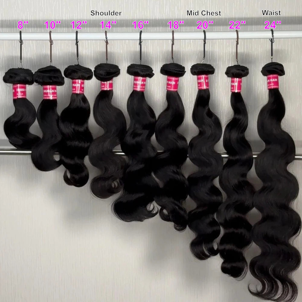 UNice Body Wave Bundles 1/3/4 PCS Natural Color 100% Human Hair Bundles 100Grams Per Bundle Sew In Weaves Hair Extensions