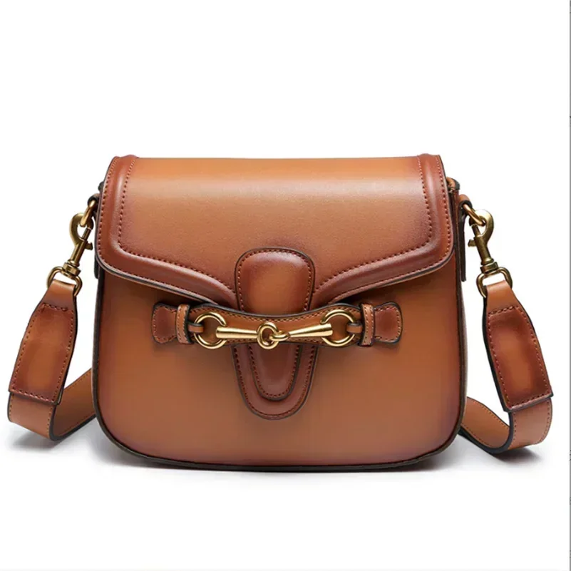Women's Luxury Handbag  New Fashion Retro Print Small Square Bag Saddle Bag Versatile One Shoulder Crossbody Bag BG6