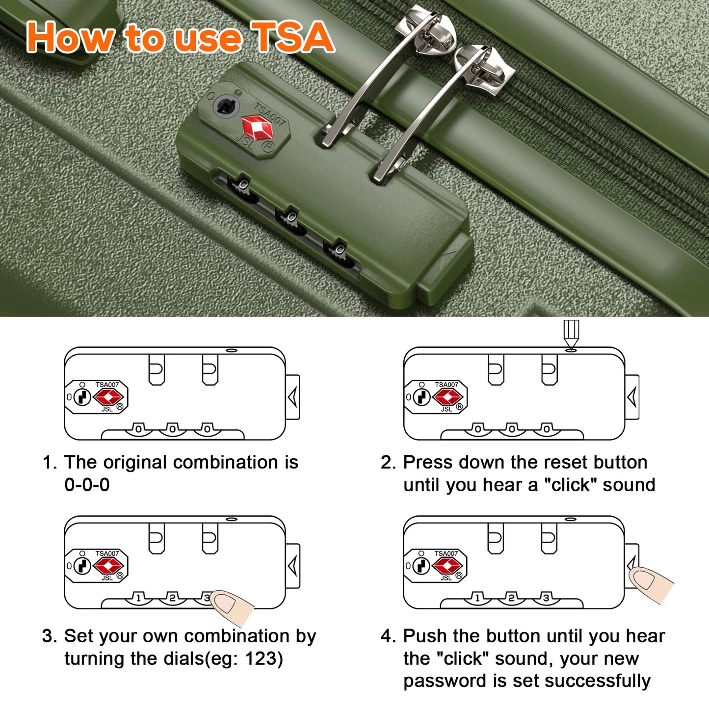 Joyway 6-Piece Travel Luggage Set, Lightweight Durable Suitcase, TSA Lock, Spinner Wheels