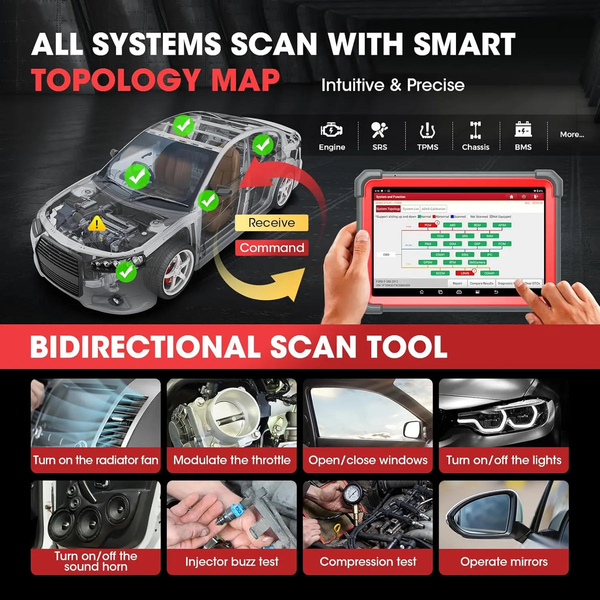 LAUNCH X431 PRO5 SmartLink Car Diagnostic Tools J2534 Programming Auto OBD2 Scanner Diagnosis Automotive 2 Years Free Update