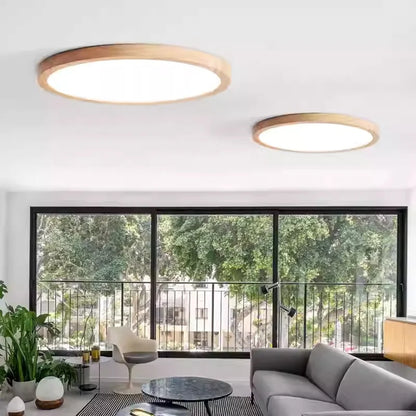 Solid wood LED ceiling light simple wooden design living room master bedroom dining room balcony new lighting fixtures
