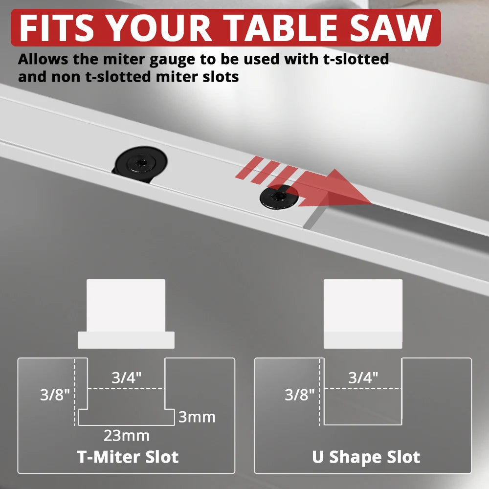 HD-MG21 0-70 Degree Miter Gauge with 850mm Extended Fence for Woodworking Table Saw Router Table Precision Angle Set by HONGDUI