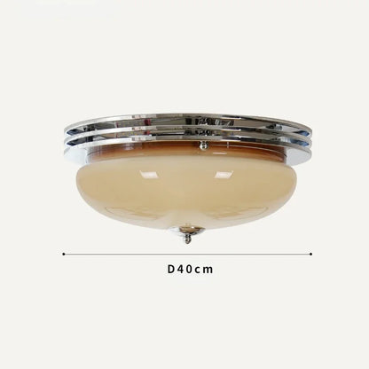 Modern French style bedroom ceiling light Bauhaus retro room light cream wind glass balcony light fixture lamp