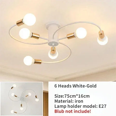 Nordic Minimalist LED Ceiling Lamp Living Room Restaurant Bedroom Children's Room Chandelier Modern Creative Home Decor Lighting