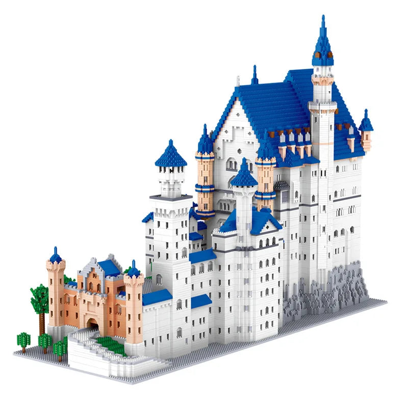 Huge Swan Stone Castle Micro Mini Block 10000pcs Building Set High-Difficulty Puzzle Ultimate Achievement Cool Decor Time-Killer