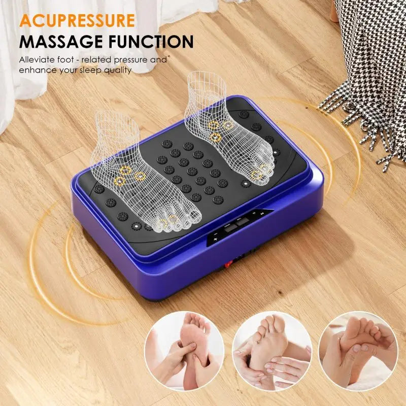 Vibrating Fitness Machine With Acupoint Massage  ABS Steel Build Remote Control  Resistance Bands Daily At Home Training