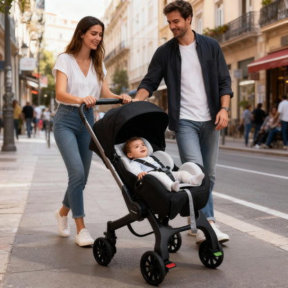 Foldable baby stroller, adjustable backrest lightweight newborn stroller, Suitable for children aged 0-3, Outdoor camping vehicl