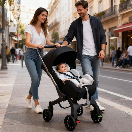 Foldable baby stroller, adjustable backrest lightweight newborn stroller, Suitable for children aged 0-3, Outdoor camping vehicl