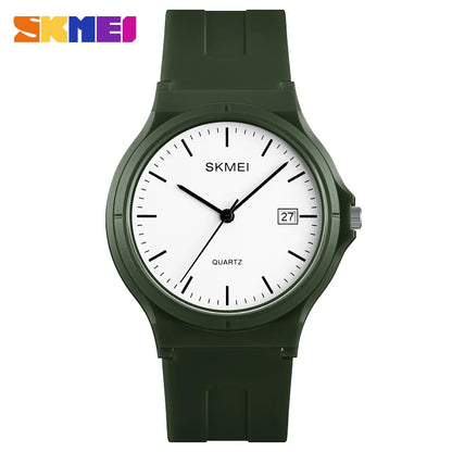 SKMEI Reloj Mujer Fashion Ladies Casual Sports Couple PU Strap Calendar Women Top Luxury Wristwatch Lady Large Dial For Women