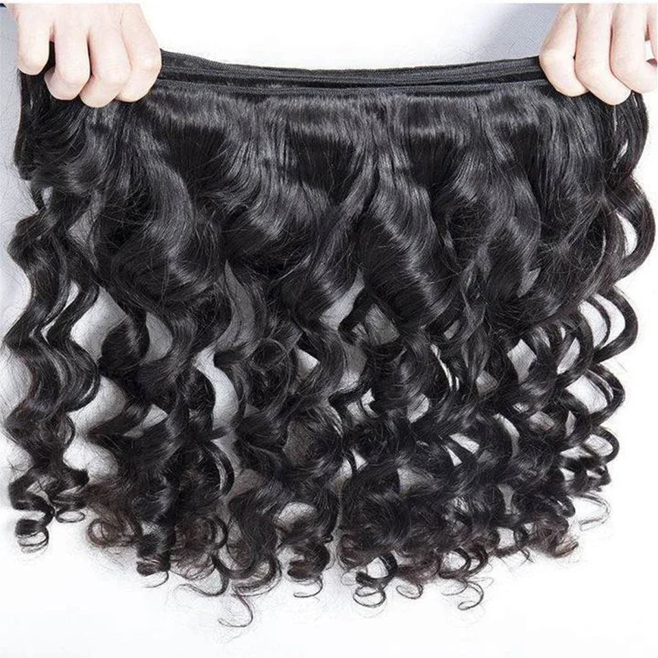 28 30Inch Loose Wave Human Hair Bundles Brazilian Human Hair 3/4Pcs Bundles Deal Loose Weave Hair Extensions Woman Natural Color