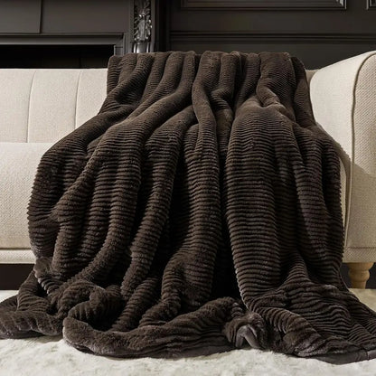 Ultra Sot aux ur Throw Blanket or Couch, Luxury Scuted Texture aux Rabbit ur Blanket or Bed, luy Thick Plush Warm uzzy Throw, 92