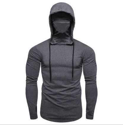 New Embroidery Turtleneck Sweatshirt For Men Japanese Ninja Hoodies Autumn Hip Hop Fleece Pocket Streetwear Oversized Y2K Hoody