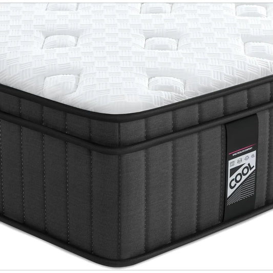 Mattress, 12 Inch Full Mattress in a Box with Gel Memory Foam and Pocket Spring, Medium Firm Feel, Cooler Sleep Pressure Relief