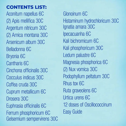 Homeotravel Travel First Aid Kit with Homeopathic Medicines Filled Case 16 Tubes