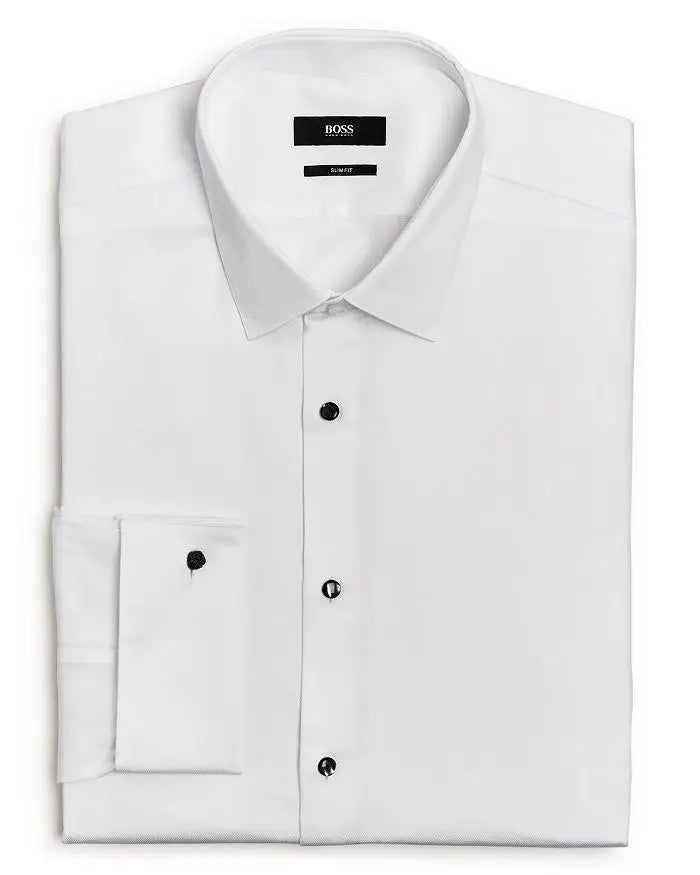 BOSS | Jasper Pique Slim Fit Tuxedo Shirt