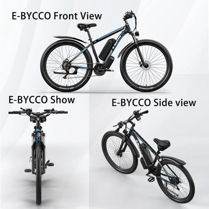 29 Inch Adult Commuter Electric Bike,750W Peak 1000W Motor 48V 17.5AH Removable Battery ,top speed of 34MPH 21-Speed E-Bike