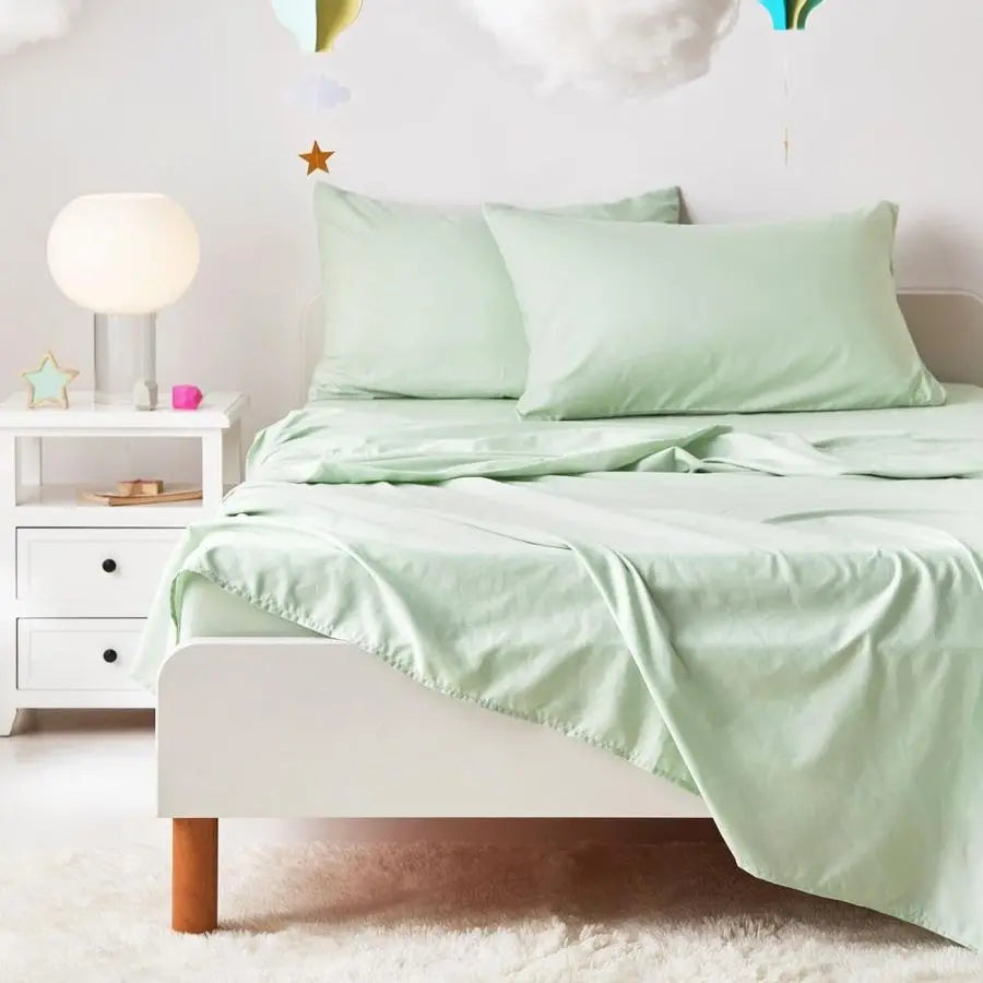 Floral Bedding Set for Girls, Cute Colorful Botanical Flowers Deers Patterned Soft Lightweight Comforter Set with Sheets, 5 Piec