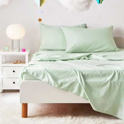 Floral Bedding Set for Girls, Cute Colorful Botanical Flowers Deers Patterned Soft Lightweight Comforter Set with Sheets, 5 Piec