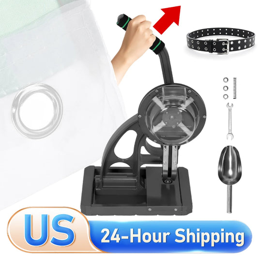 Semi-Automatic 8mm Tarpaulin Eyelet Press Buckle Making Machine Hand Press Puncher Eyelet Feeding Tool for Banner Awning Poster