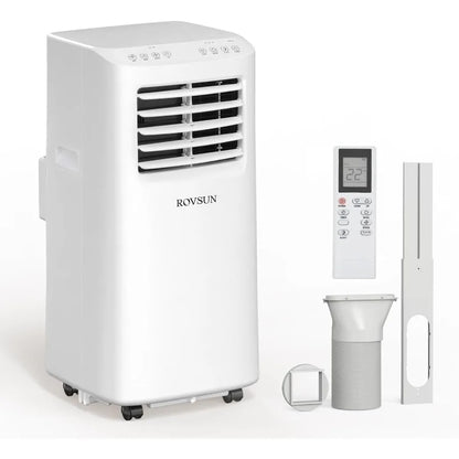 9000 BTU Portable Air Conditioner with Remote Control 3-in-1 Room AC Unit Fan Dehumidifier Digital Display 24H Timer Installati