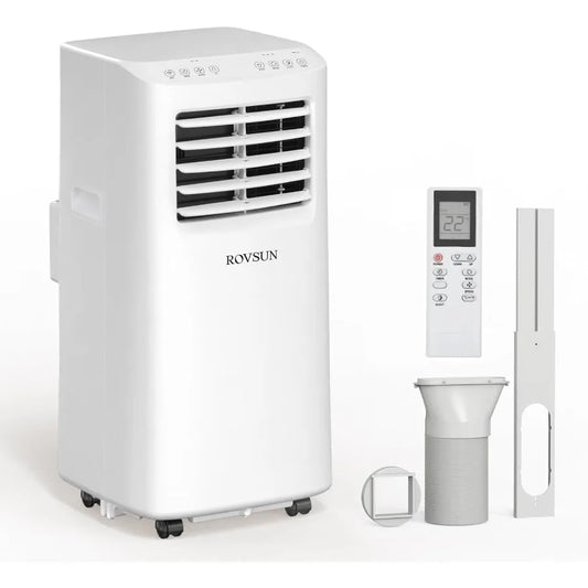 9000 BTU Portable Air Conditioner with Remote Control 3-in-1 Room AC Unit Fan Dehumidifier Digital Display 24H Timer Installati