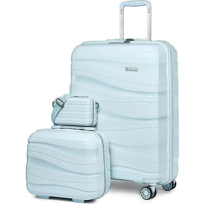 Melalenia 3-Piece 20 inch Carry-on Luggage Set, Expandable Lightweight Durable Travel Suitcase with TSA Lock, Spinner Wheels