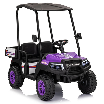 Comfortable Control Delivers Dual Ensures Kids Power Remote Ride Seat 24V XL Kids Electric Ride on Truck w/RC - Spacious 20in Wi