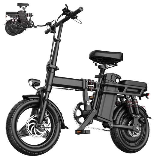 Electric Bike For Adults, Folding Electric Bike, 500W Peak Motor, Electric Bicycle With 14" Tire, 48V 20AH/15AH/10Ah Battery