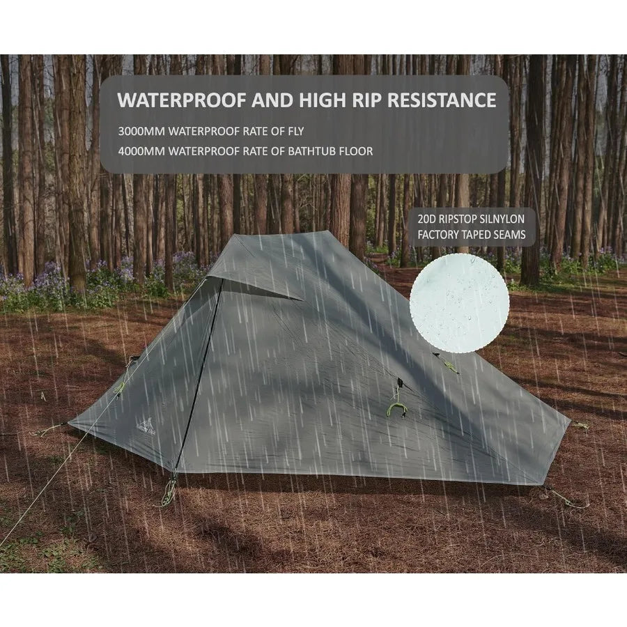 Altair Two Ultralight Backpacking Tent 2 Person Trekking Pole Backpacking Tent Waterproof Compact 3 Season Double Wall Shelter