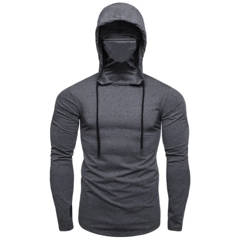 New Embroidery Turtleneck Sweatshirt For Men Japanese Ninja Hoodies Autumn Hip Hop Fleece Pocket Streetwear Oversized Y2K Hoody