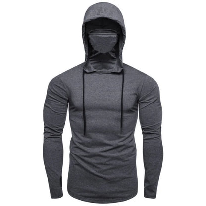 New Embroidery Turtleneck Sweatshirt For Men Japanese Ninja Hoodies Autumn Hip Hop Fleece Pocket Streetwear Oversized Y2K Hoody