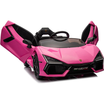 12V Ride On Car for Kids Electric Vehicle Battery Powered Sports Car Toy with Bluetooth, USB, Music, Remote Control, Headlight