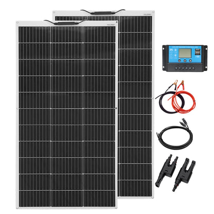 120W 240W 24V 12V Flexible Solar Panel Kit Monocrystalline Cell PV For Battery Home Boat Marine RV Cabin Van Car Uneven Surfaces