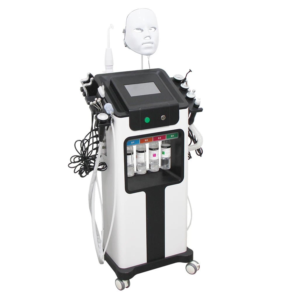 12-in-1 Women Beauty Equipment Bubble Oxyge Ultrasonic Scrubber Hydro Machine  Aqua Peeling Lift Skin Bubble Moisturizer Oxygen Machine