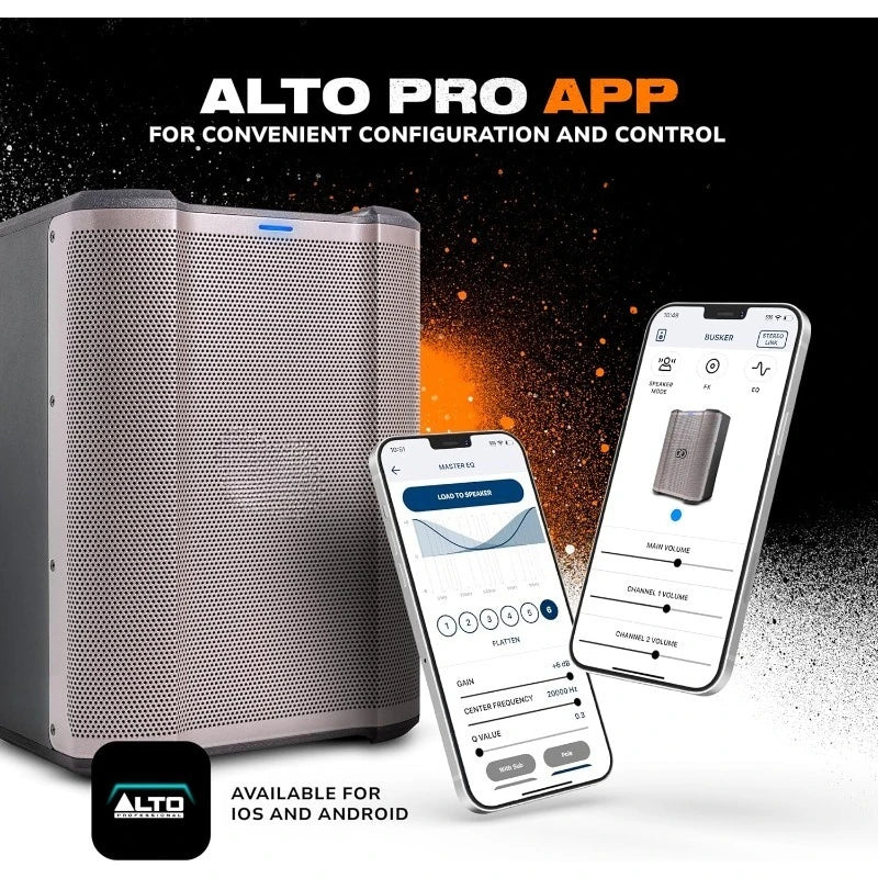 Special Edition Busker - 200W Portable PA Speaker with Rechargeable Battery, Bluetooth, 3-Channel Mixer, Alesis FX, App,