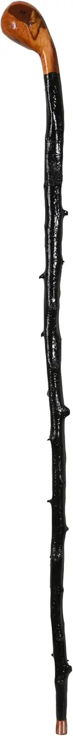 Handcrafted Irish Blackthorn Wood Walking Stick, 36 Inch, Unique Design for Hiking or Display
