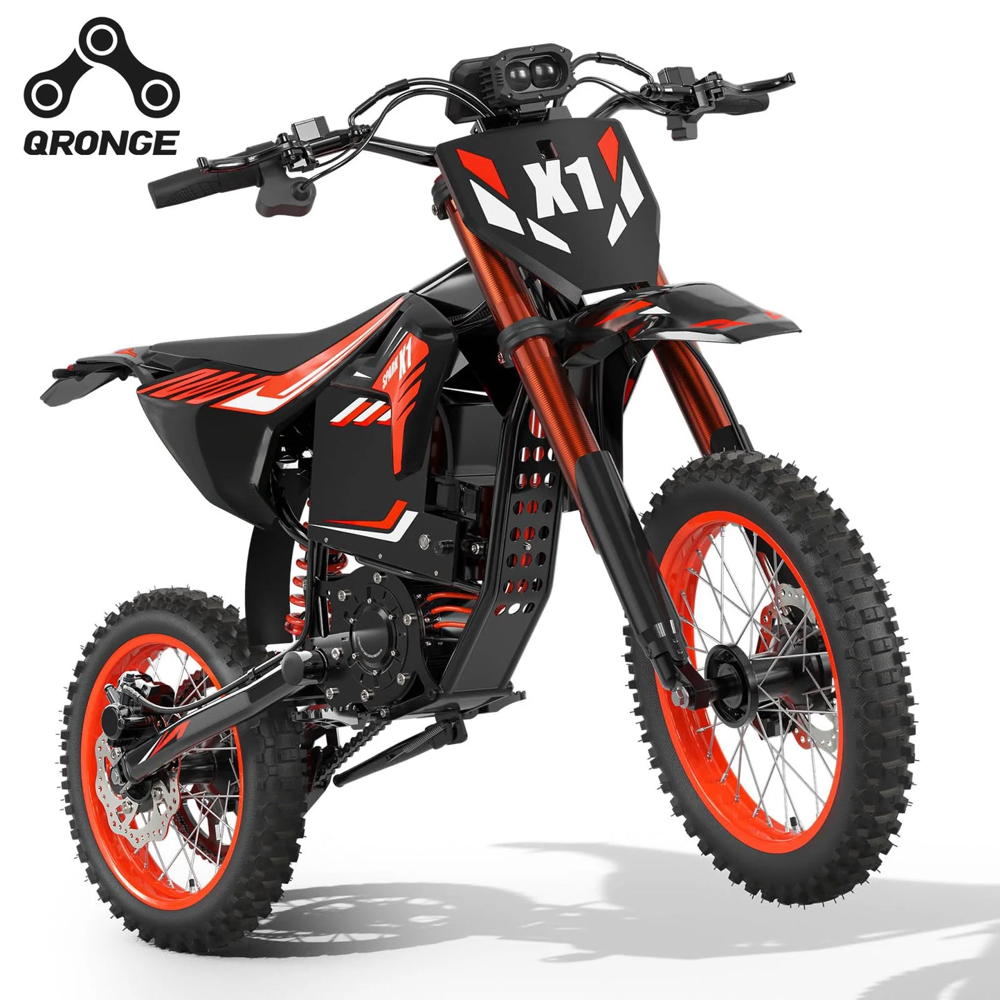 QRONGE X1 Spark Electric Dirt Bike for Teens Adults 4500W Peak Electric Motorcycle 60V 28.8Ah E-Dirt Bike 60 Mile Range E-Bike
